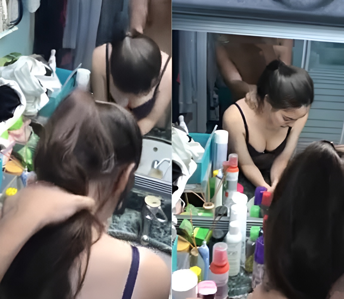 Vợ yêu trang điểm lâu quá chồng vô doggy luôn